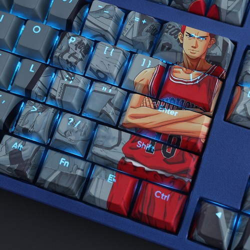 SLAM DUNK Anime Transparent Keycap Set PBT for Cherry MX Mechanical Keyboard 108 - Picture 6 of 11