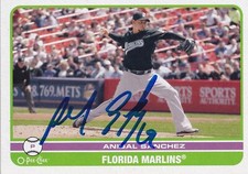 ANIBAL SANCHEZ SIGNED AUTO'D 2009 UPPER DECK O-PEE-CHEE CARD #263 MIAMI MARLINS