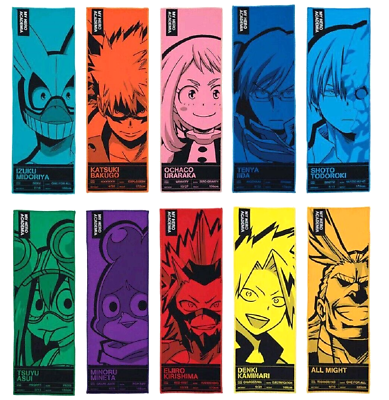 Boku No Hero Academia Character Visual Towel  Hero academia characters,  Boku no hero academia, Anime