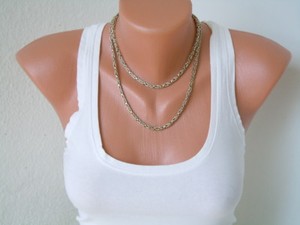Authentic 925 Sterling Silver Gold Plated Chain King Chain Endless Chain Solid 65.82 G