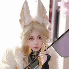 Ancient Egyptian Mythology Anubis Simulated Ear Beige HairHoop Halloween cosplay