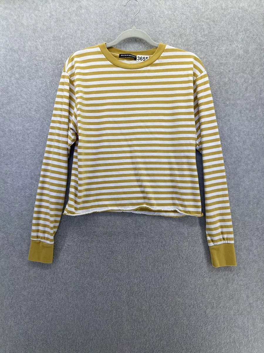 Brandy melville yellow striped cheap shirt
