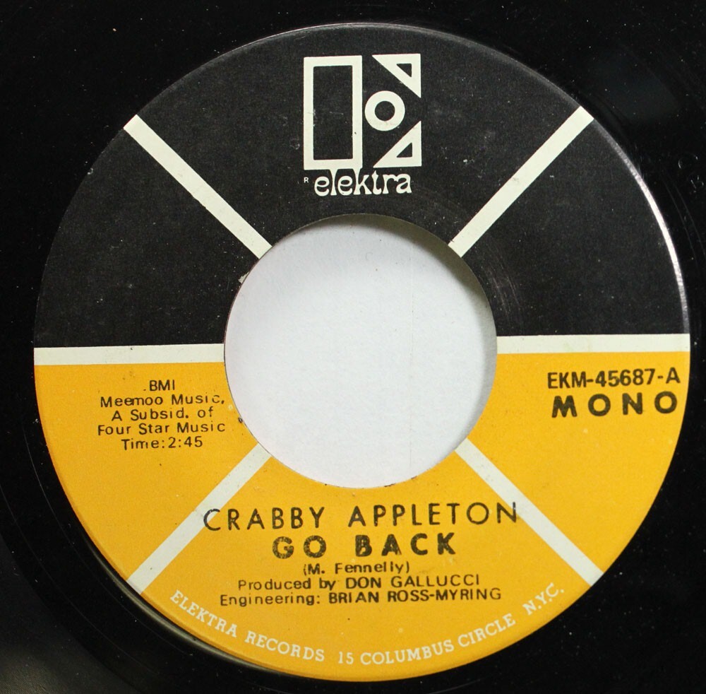 Rock 45 Craby Appleton - Go Back / Try On Elektra