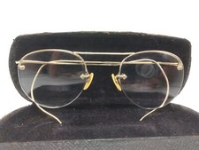 ANTIQUE American Optical 22  45 115 Rimway Ful-Vue Eyeglass FRAMES Gold VTG