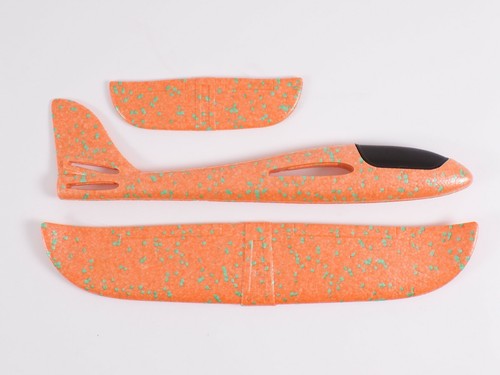 Mini Chuck Glider Free Flight Foam Hand Launch Plane Orange/Green 485mm Wingspan - Picture 3 of 12