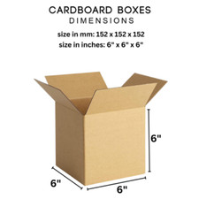 Postal Cardboard Box 6" x 6" x 6" ? Compact Parcel