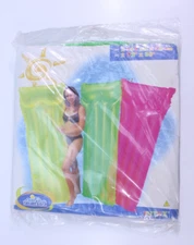 NEW Intex Pool Float Solid Neon Green Lounge Raft Air Mat 72" x 30" Wet Set 2006