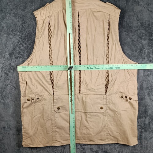 Humvee Utility Multi Pocket Vest Extra Large Tan Fishing Tactical Photography - Picture 4 of 11