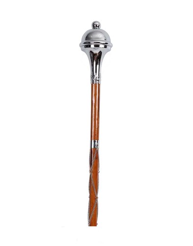 Drum Major Mace Stave & Stick Plain Head Ball Top Chrome Three Part - 第 3/5 張圖片