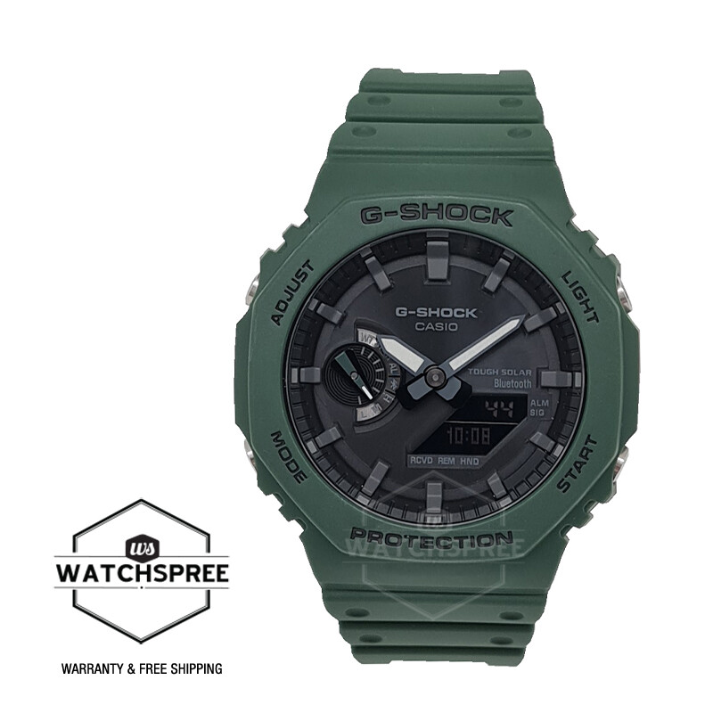 Casio G-Shock Bluetooth Solar Powered Green Resin Band Watch