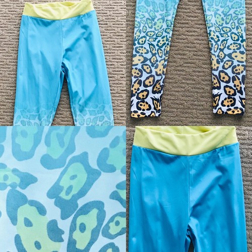 Colorful LEOPARD Print LEGGINGS Medium - Picture 2 of 7