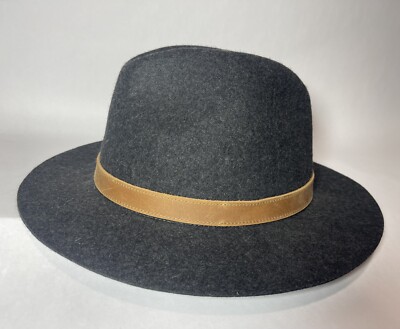 Frye Harness Tall Crown Wool Fedora hat FRYE Vintage 100% Wool Felt Tall Crown Fedora Leather Band  main image 3