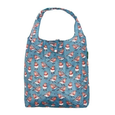 Eco Chic Lightweight Foldable Shopping Bag - Robins Teal - BNWT