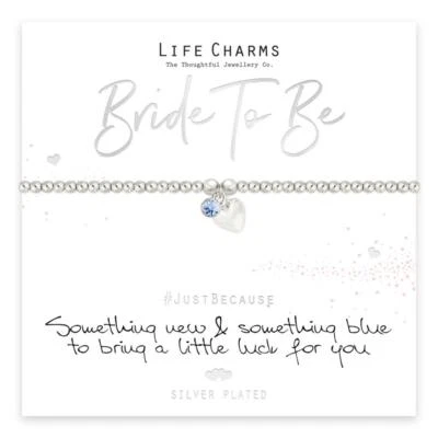 Life Charms Bracelet - " BRIDE TO BE " Something New & Blue - Gift Boxed - NEW - Image 1 of 4