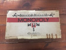 Vintage RARE 1946 Monopoly White Box #9 Game Post WWII Edition Rare Tokens