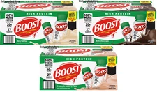 BOOST High Protein Shake Chocolate Vanilla Strawberry 8 fl oz Choose 6, 12, 24