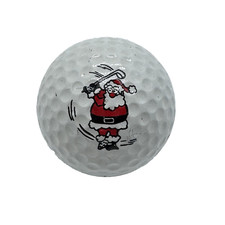 Santa Claus Golfing Collectible Logo Christmas Golf Ball