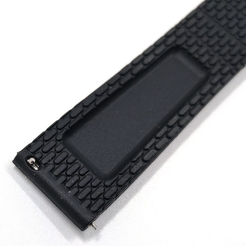18 20 22 24mm Quick Release Switch Wrist Strap Silicone Strap Ear Mesh Tire - Picture 12 of 18