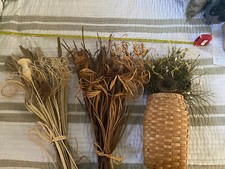 Dried Flower Arrangements Lot Of Three