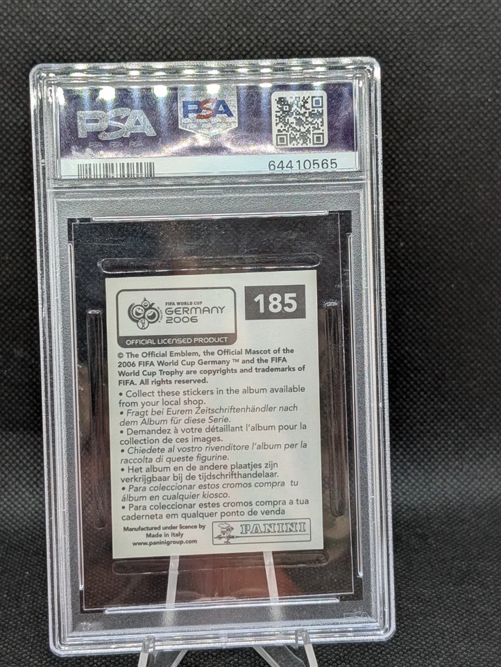 Álbum pegatinas Copa Mundial Panini 2006 Lionel Messi Lionel Andres Messi #185 PSA 8 Foto 2 de 2