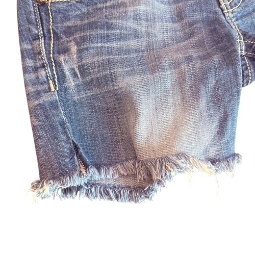 Miss Me Bermuda Denim Cut Off Shorts Womens Size 28 Rhinestone Embellished - Picture 7 of 14