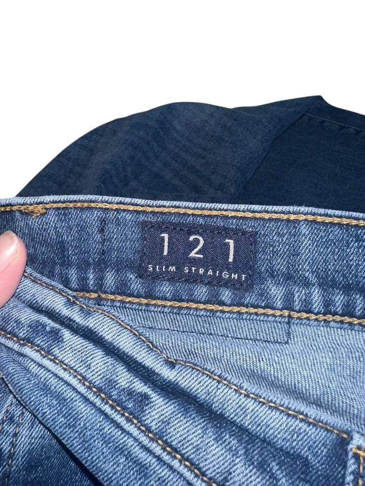 Pantalones de mezclilla Lucky Brand para hombre 33x30 121 ajustados rectos elásticos azules informales al aire libre Foto 4 de 4