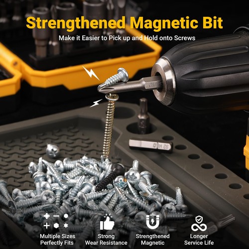 49-Piece Screwdriver Bit Set, S2 Steel Magnetic Impact Driver Bit Set, includ... - Picture 6 of 9