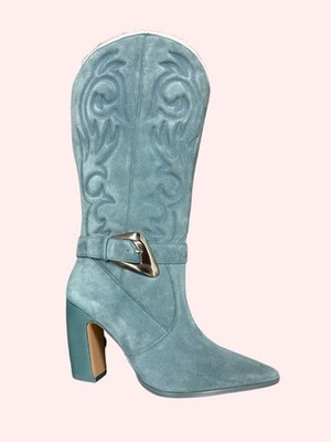 NEW! VINCE CAMUTO BIANCAA EMBOSSED COWBOY BOOT WIDE CALF