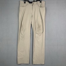 Kjus Ike Pants Men 34x32 Regular Fit Khaki Performance 5 Pocket Stretch Commuter
