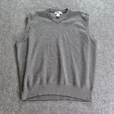 Cypress Links Golf Sweater Vest Mens Size XL Gray Black Cotton V Neck