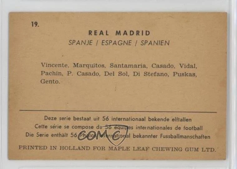 1960 Maple Leaf Equipos de Fútbol Real Madrid CF Real Madrid #19 Foto 2 de 2