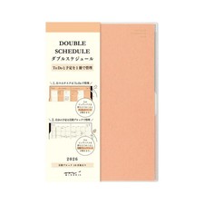 Midori Double Schedule Planner, 2026, B6, Monthly To Do, Orange, 22387006 Star 