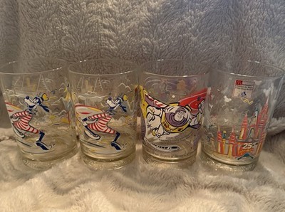 Disney McDonald's (3) 25th Anniversary Glass Set 1996 (1) 100th Goofy Buzz 4 Pc