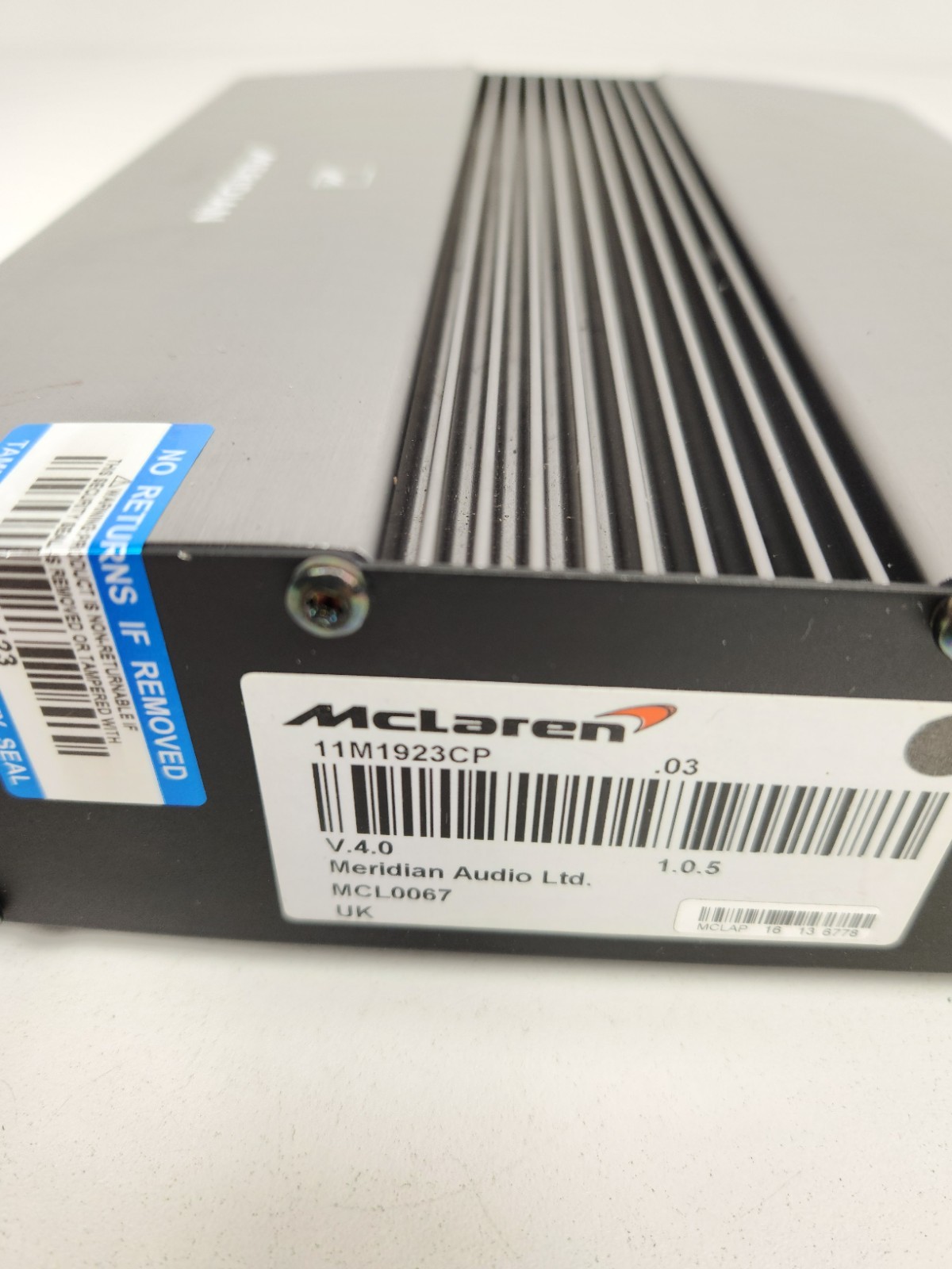 2015-2016 MCLAREN 650S SPIDER MERIDIAN AMPLIFIER AUDIO SOUND CONTROL MODULE OEM 