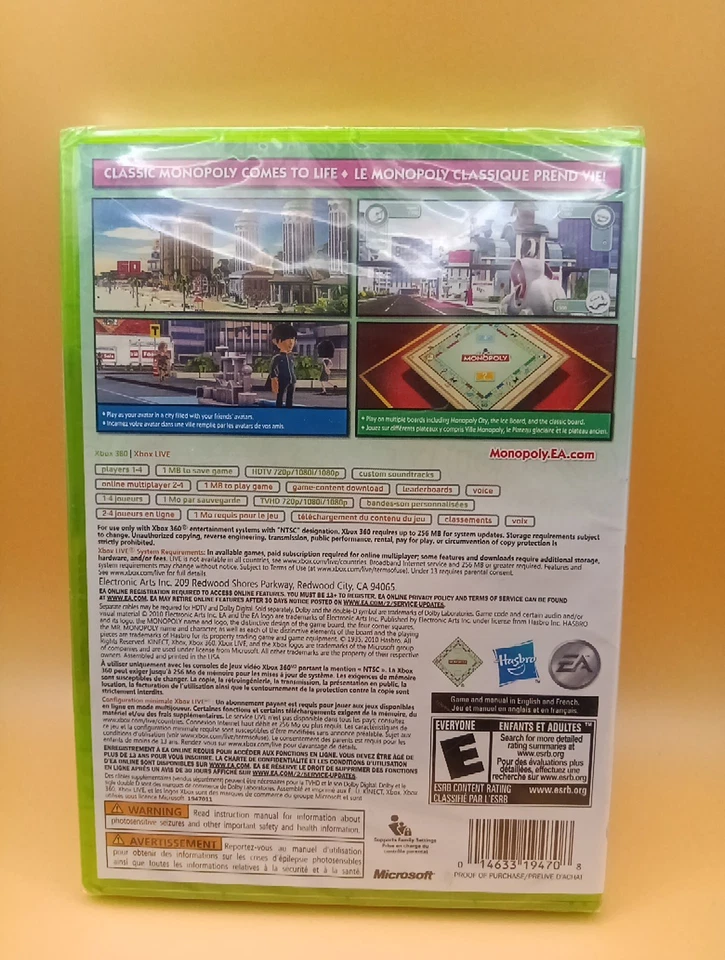 Monopoly Streets Xbox 360 New Sealed 2010 - Image 2 of 4