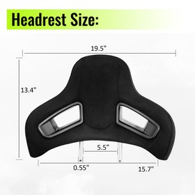 Pair Seat Headrest Black Suede Rod Dia 14mm Space 140mm Fit Civic/BMW 3 Serise