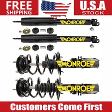 2 Front Complete Struts Coils & 2 Rear Shocks Set MONROE For 2013-2019 Ford Flex