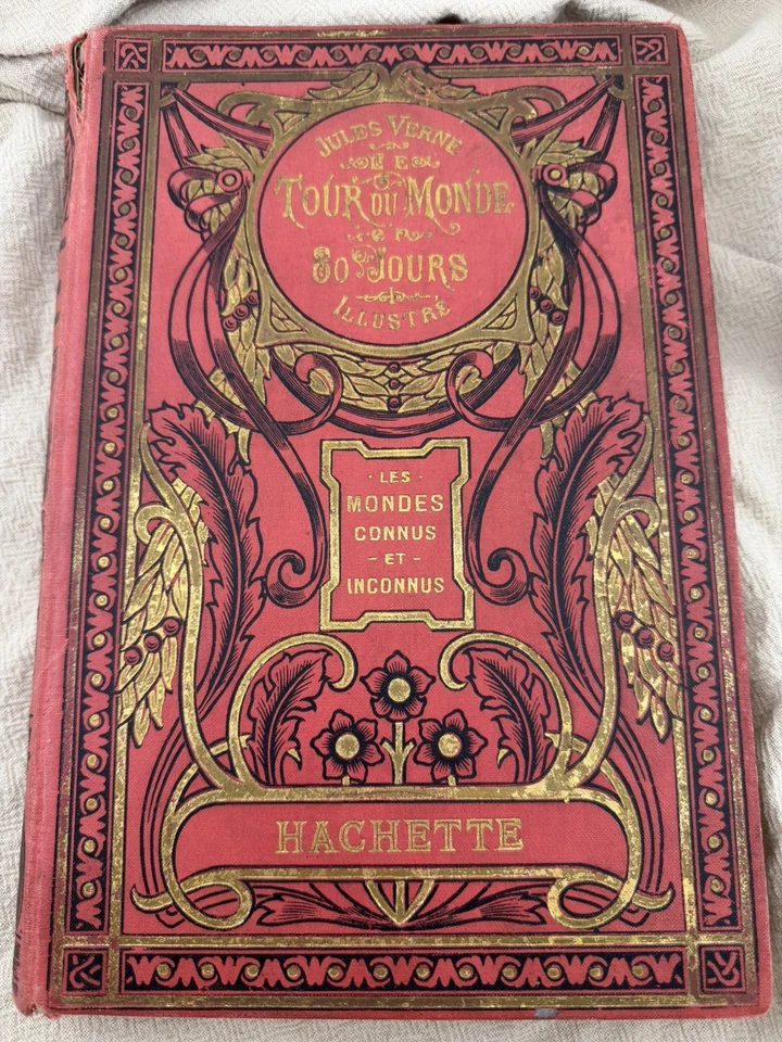 Antique 1931 Le Tour Du Monde en 80 Jours Jules Verne pub. Hachette hardcover - Image 3 of 4