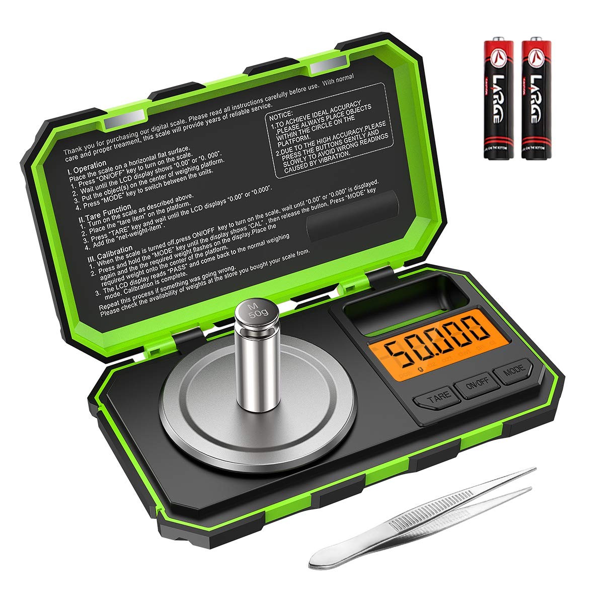 Balance de cuisine 50g balance de poche électronique précise à 0.001g