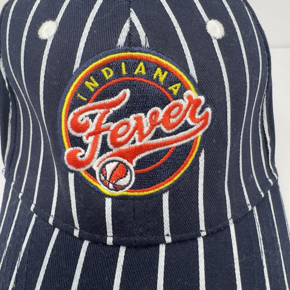 Indiana Fever Adjustable Strapback Pinstripe Hat WNBA Basketball Striped Clark - Image 2 of 4