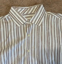 Tommy Bahama Long Sleeve Button Down Shirt Size XL Mens Silk Cotton Blend
