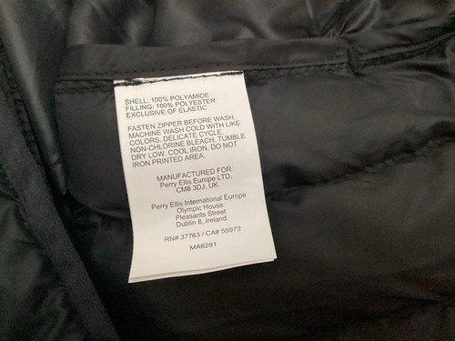 Callaway Golf Puffer Jacket Mens XXL Faux Down Full Zip Pockets Caviar Black NWT - Picture 8 of 8