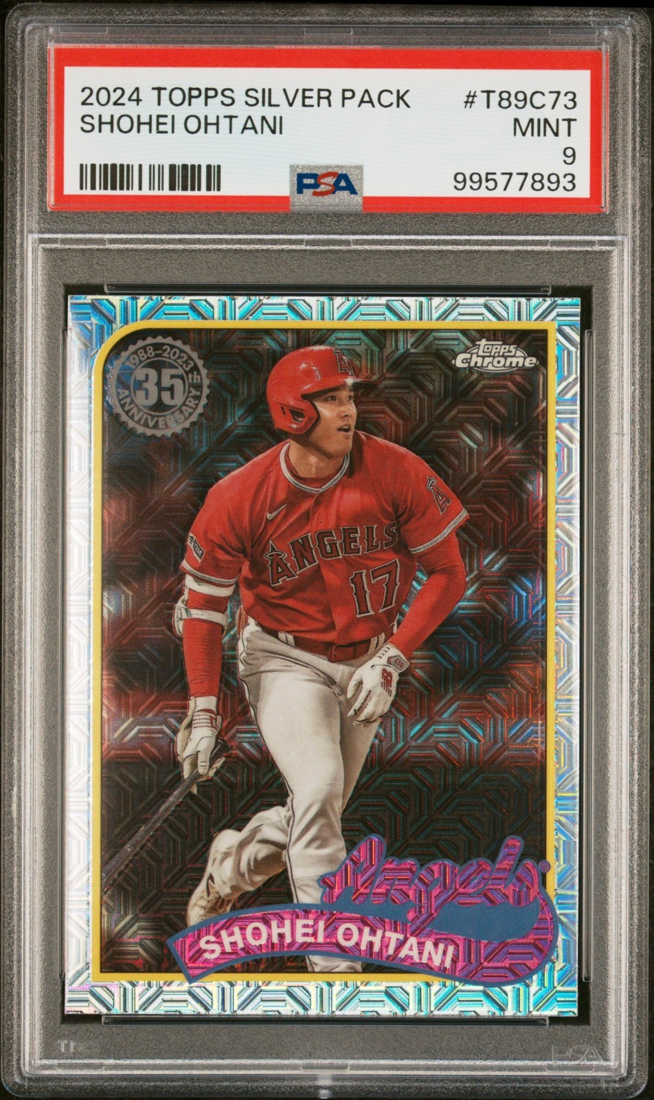 2024 Topps Silver Pack Chrome T89C73 Shohei Ohtani PSA 9
