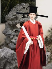 Men Ming Dynasty Hanfu Hat Chinese Black Headwear Historical Cosplay Costume