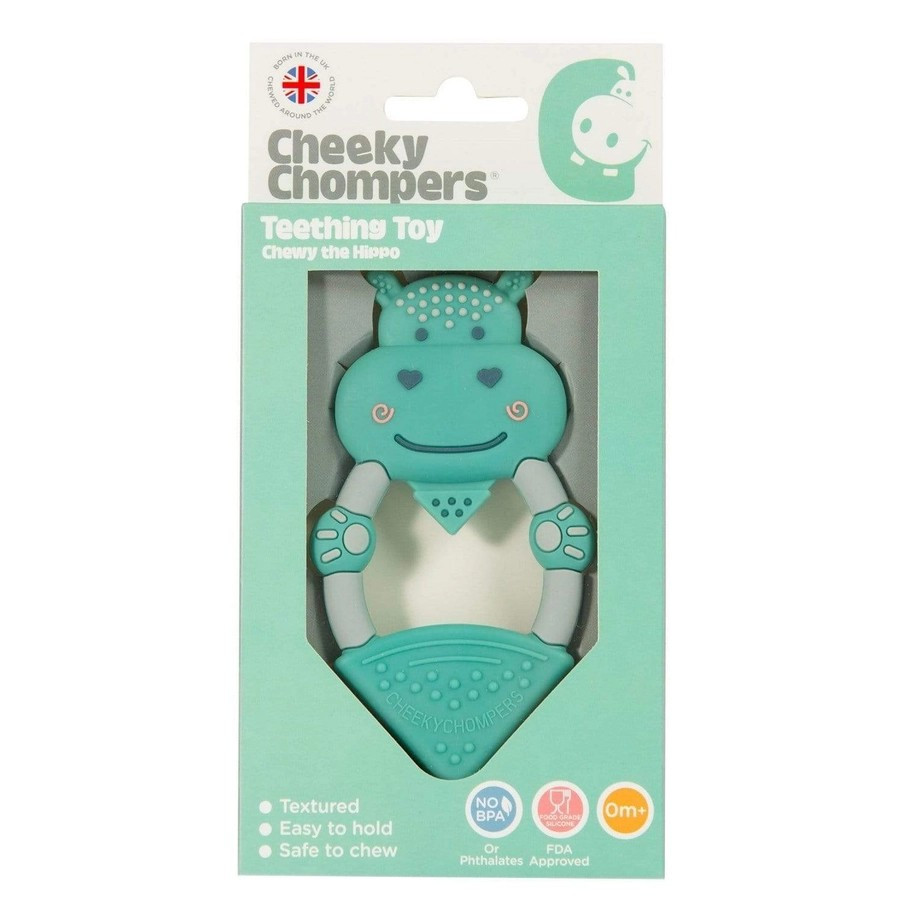 CHEWY THE HIPPO TEETHING TOY - SUITABLE FROM BIRTH **NEW AND BOXED**