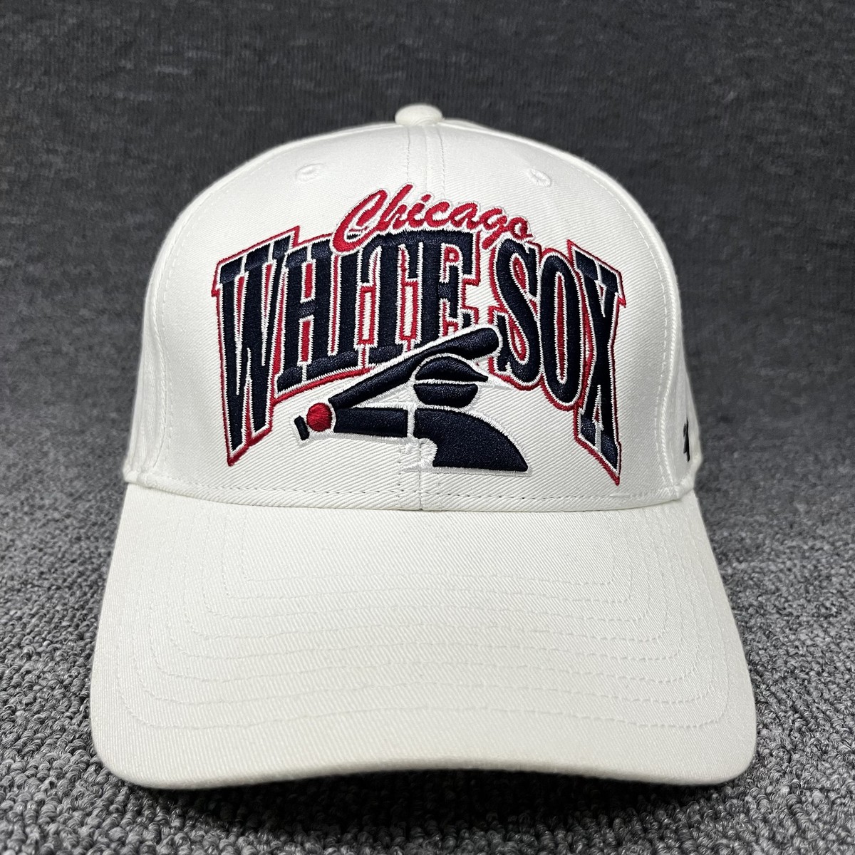 Chicago White Sox '47 Brand MVP Snapback Hat White Crossed Bats MLB Cap