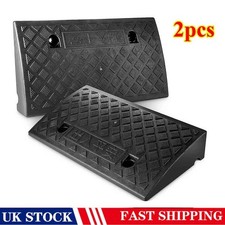 2X 11CM Heavy Duty Rubber Kerb Ramps for HGV Caravans Lorry Car Truck Wheelchair
