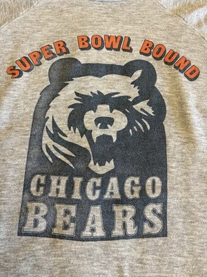 Vintage RARE 1985 Chicago Bears Super Bowl Bound Players Listed Large Sweatshirt