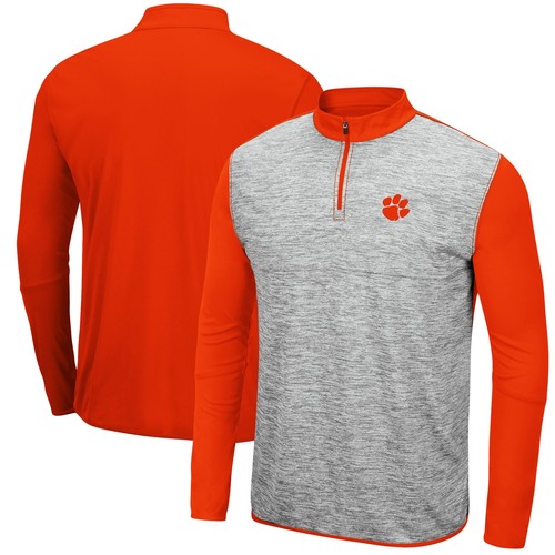 Herren Colosseum meliert grau/orange Clemson Tigers Prospect Viertelreißverschluss Jacke