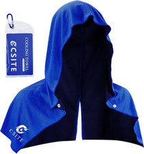 Cooling Hoodie Towels, Instant Cooling Towels for Neck and Face, UPF 50 Sun Prot